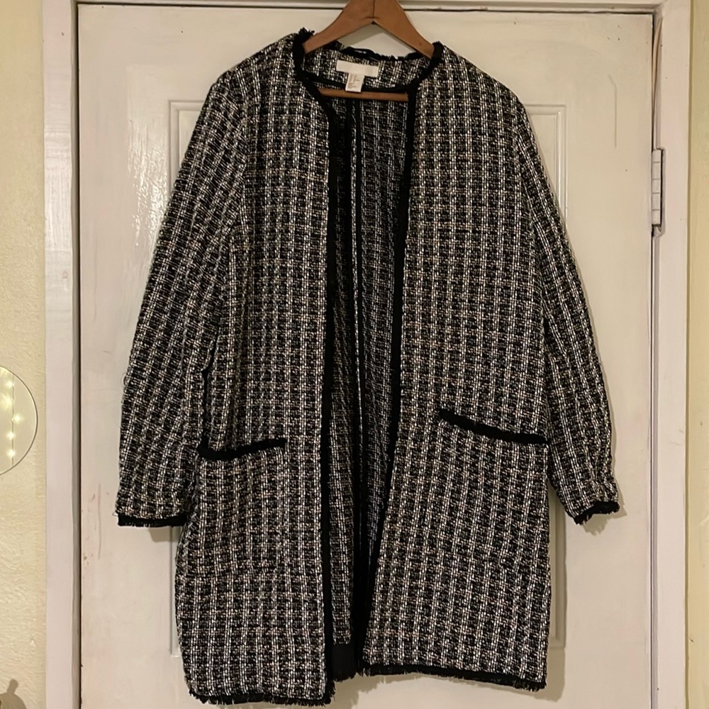 Black and white light coat